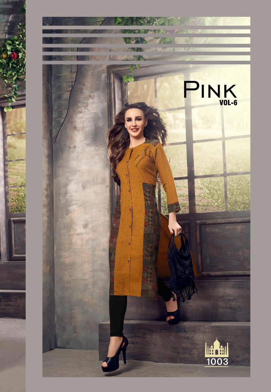 Pink Vol-6 IKW Designs Straight Kurti Wholesaler Surata Pink Vol-6 IKW Designs Straight Kurti Wholesaler Surata